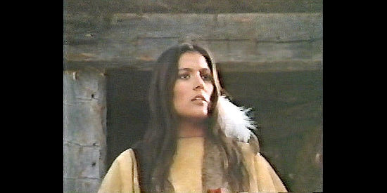 Serene Hedin as Little Doe, watching trouble descend on her home in Sacred Ground (1983)