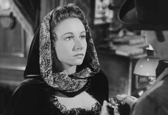 Vera Ralston as VIolet Barton, determined to become someone's rich wife in Surrender (1950)