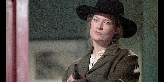 Dana Wheeler-Nicholson as Annie, the woman who winds up falling for Frank James in Frank and Jesse (1994)
