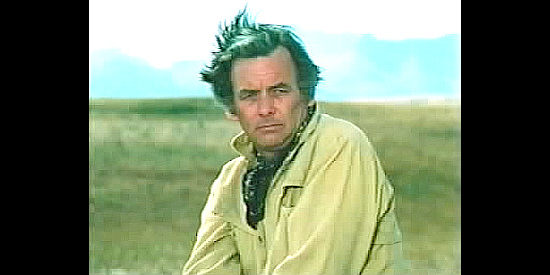 David Janssen as Robert Douglas, the rancher barely tolerate of Wyoming settlers in Pioneer Woman (1973)