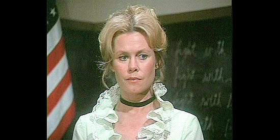 Elizabeth Montgomery as Etta Place, pretending to be Miss Johnson, a school teacher, in Mrs. Sundance (1974)