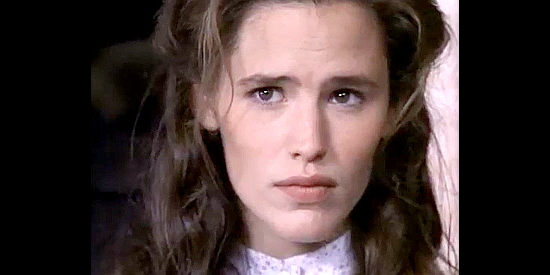 Jennifer Garner as Mary Rose, worried when Cole is brought back home wounded in Rose Hill (1997)
