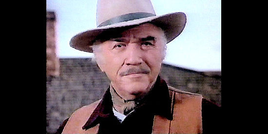 Lorne Green as Jonas Cord, wondering if he can rely on an old friend in Nevada Smith (1975)