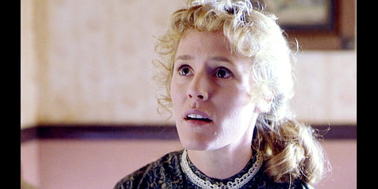 Mary Stuart Masterson as Jenny Hill, balking at the thought of marrying someone she doesn't love in Mad at the Moon (1992)