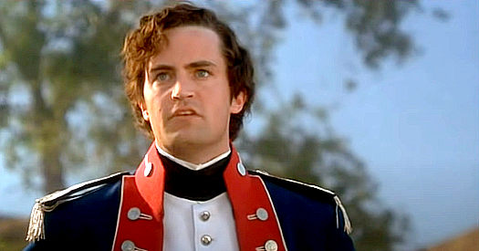 Matthew Perry as Leslie Edwards, watching most of his men head off to New Orleans in Almost Heroes (1998)