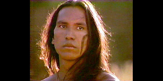 Michael Greyeyes as Crazy Horse, gaining acclaim as a warrior in Crazy Horse (1996)