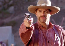 Sinbad as Isaiah Turner, aka The Cherokee Kid, working on his six-gun skills in The Cherokee Kid (1996)