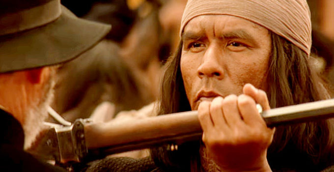 Wes Studi as Geronimo, surrendering in Geronimo, An American Legend (1993)