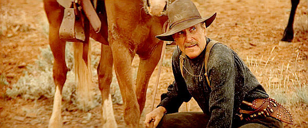 Robert Duvall as Al Sieber, tracking Geronimo and his Apache band in Geronimo, An American Legend (1993)