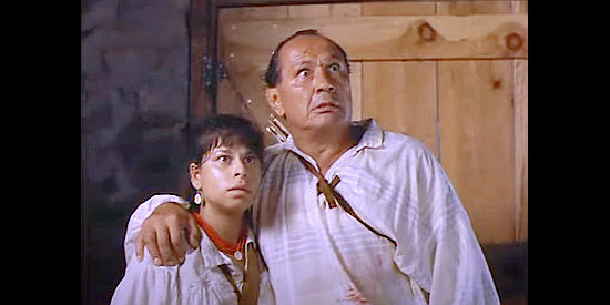Russell Means (right) as Arrowhead, with his Indian wife in The Pathfinder (1996)