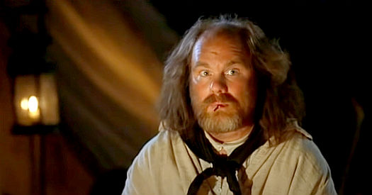 Steven M. Porter as Higgins, about the share a story about sheep with his traveling companions in Almost Heroes (1998)