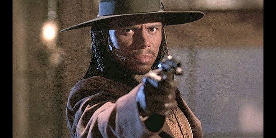 Stoney Jackson as Jubal Pickett, one of Jack McCall's hired guns in Wild Bill (1995)