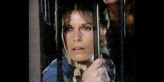 Susan Saint James as Esther Winters, spotting possible help approaching in Desperate Women (1978)
