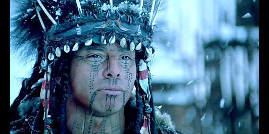 The Irogouis chief who plans to torture his white and Algonquin captives in Black Robe (1991)