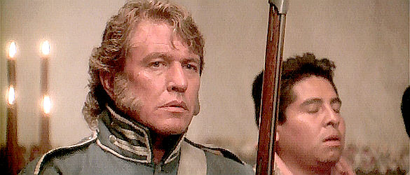 Tom Berenger as Sgt. John Riley, in the mass where all the trouble begins in One Man's Hero (1999)