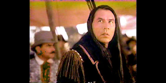 Wes Studi as Red Cloud, trying to get Crazy Horse to see the wisdom of peace in Crazy Horse (1996)