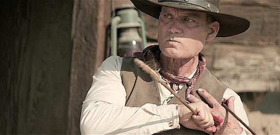 Casper Van Dien as Abel Cruz, running into Apache trouble in A Tale of Two Guns (2022)