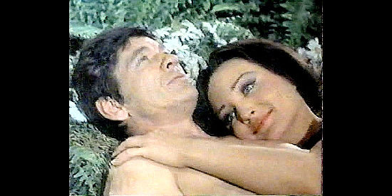 Charles Bronson as Linc Murdock and Susan Oliver as Maria, dreaming of a future together in Guns of Diablo (1964)