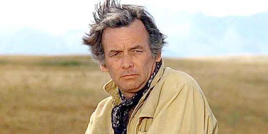 David Janssen as Robert Douglas, the rancher barely tolerate of Wyoming settlers in Pioneer Woman (1973)