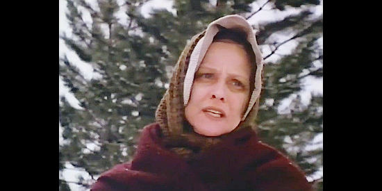 Diane McBain as Margaret Reed, fretting for her children and her banished husband in Donner Pass, The Road to Survival (1978)