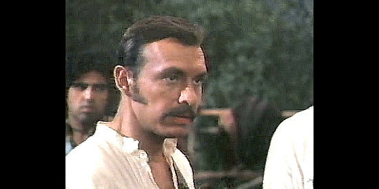 Hector Elizondo as Pancho Villa, agreeing not to shed blood for the time being in Wanted The Sundance Woman (1976)
