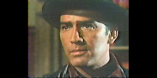 James Drury as The Virginian, realizing his boss's daughter has been kidnapped in The Meanest Men in the West (1974)