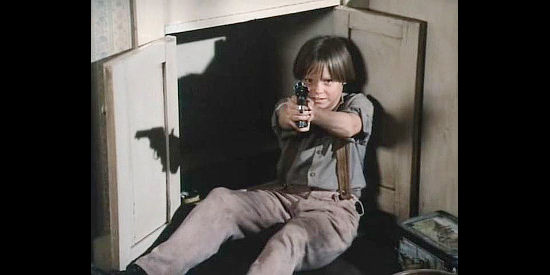 Lance Kerwin as young Kalig Talbot in The Meanest Men in the West (1974)