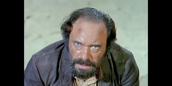 Malachi Throne as Julio Armendaris, the bandit with his eyes on the Montoya herd after Don Sebastian's deth in New Lion of Sonora (1971)