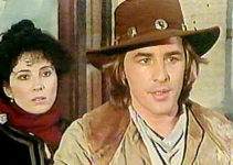 Barbara Parkins as Jane Adams and Don Johnson as Quirt in Law of the Land (1976)