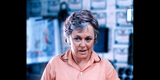 Pat Carroll as Callie Burdyne, the widow who befriends Timothy O'Toole in The Brothers O'Toole (1973)