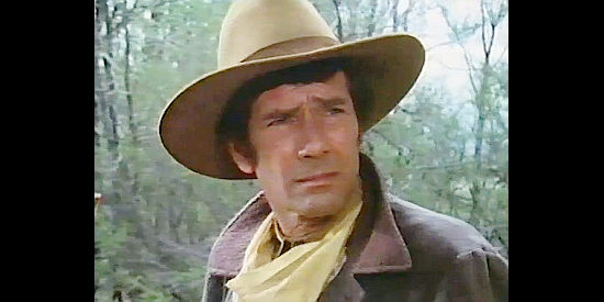 Robert Fuller as James Reed, determined to make it back to his family in Donner Pass, The Road to Survival (1978)