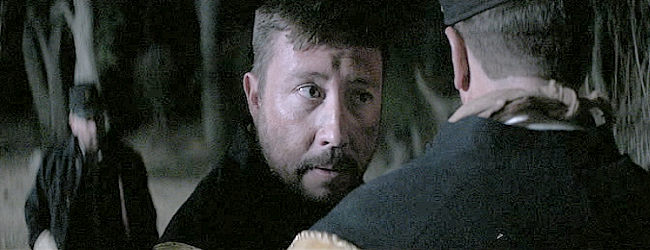 Christopher Hiortdahl as Capt. Forbes, the officer hunting for John Wilkes Booth in No Name and Dynamite (2022)