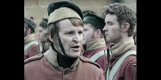 Damon Harriman as Sgt. Ruse, keeping his soldiers in line in The Nightingale (2018)