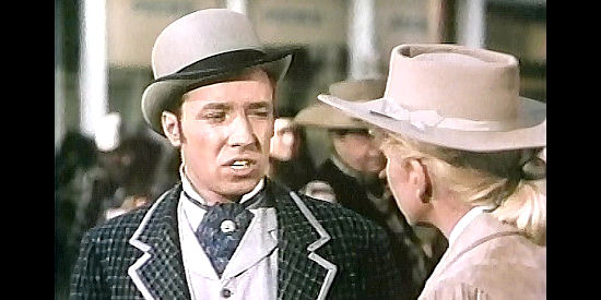 Dick Wesson as Francis Fryer, breaking the news that Katie has left Deadwood in Calamity Jane (1953)