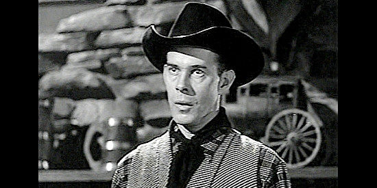 Harry Morgan as Rod Main, a cowpoke with a grudge against the Texas State Police in The Showdown (1950)