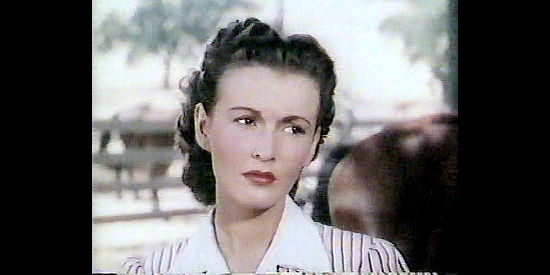 Lois Chartrand as Mary Bauer, the girl who falls for Frank in The Great Missouri Raid (1951)