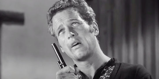 Paul Newman as WIlliam Bonney, in anguish again in The Left Handed Gun (1958)