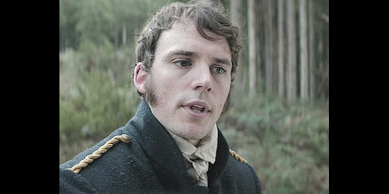 Sam Claflin as Lt. Hawkins, the man who considers Claire his property in The Nightingale (2018)