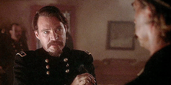 Brian Mallon as Maj. Gen. Winfield Scott Hancock, congratulating Gen. Buford on a job well done in Gettysburg (1993)