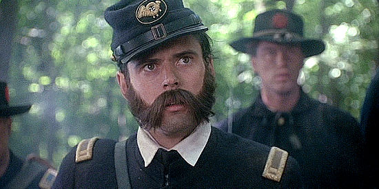 C. Thomas Howell as Lt. Thomas D. Chamberlain, listening to his brother's orders in Gettysburg (1993)