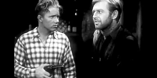 Chuck Courtney as Bill Walton with Rand Brooks as John Grant in Born to the Saddle (1953)