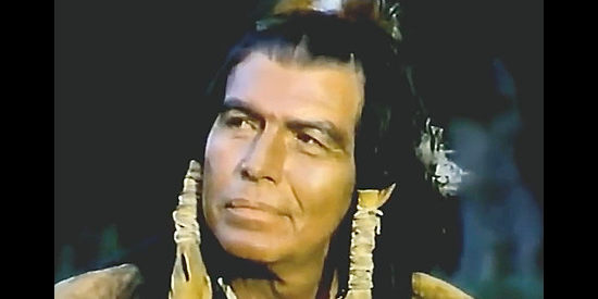 Ned Romero as Chingachgook, Hawkeye's faithful companion in The Deerslayer (1978)