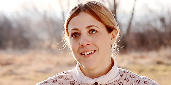 Elise Groves as Rachel Taylor, the Civil War widow who gives refuge to a stranger in Civil Love (2012)