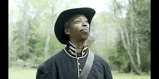 Melvin Stewart as Marcus, the former slave Moma Thorn helped escape via the undergruond railroad in Kill Cavalry (2021)