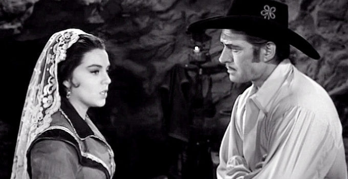 Susan Seaforth Hayes as Marianna De La Rosa and Jock Mahoney as Don Michael O'Casey in California (1963)