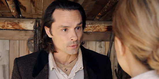 Paul D. Hunt as Daniel, in a tense discussion with Rachel in Civil Love (2012)