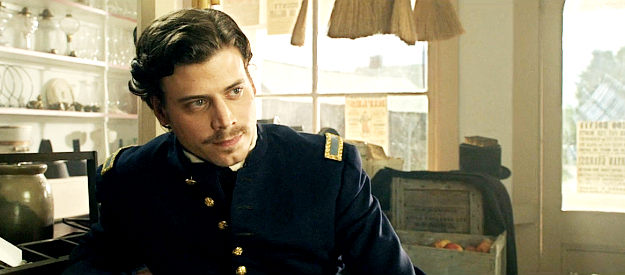 Francois Arnaud as Warner Pitts, returning from Antietam a wounded war hero in Copperhead (2013)