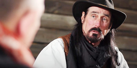 Jerry Chesser as Brigham Landon, talking to business rival John Turnstall in Billy the Kid, Showdown in Lincoln County (2017)