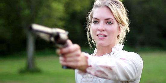 Johanna Frederickson as Patricia, out to get Billy for causing the gunfight that killed her daddy in Billy the Kid, Showdown in Lincoln County (2017)