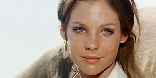 Carole Andre as Susan, the young girl smitten with the handsome Pony Express rider in Death Rides Along (1967)